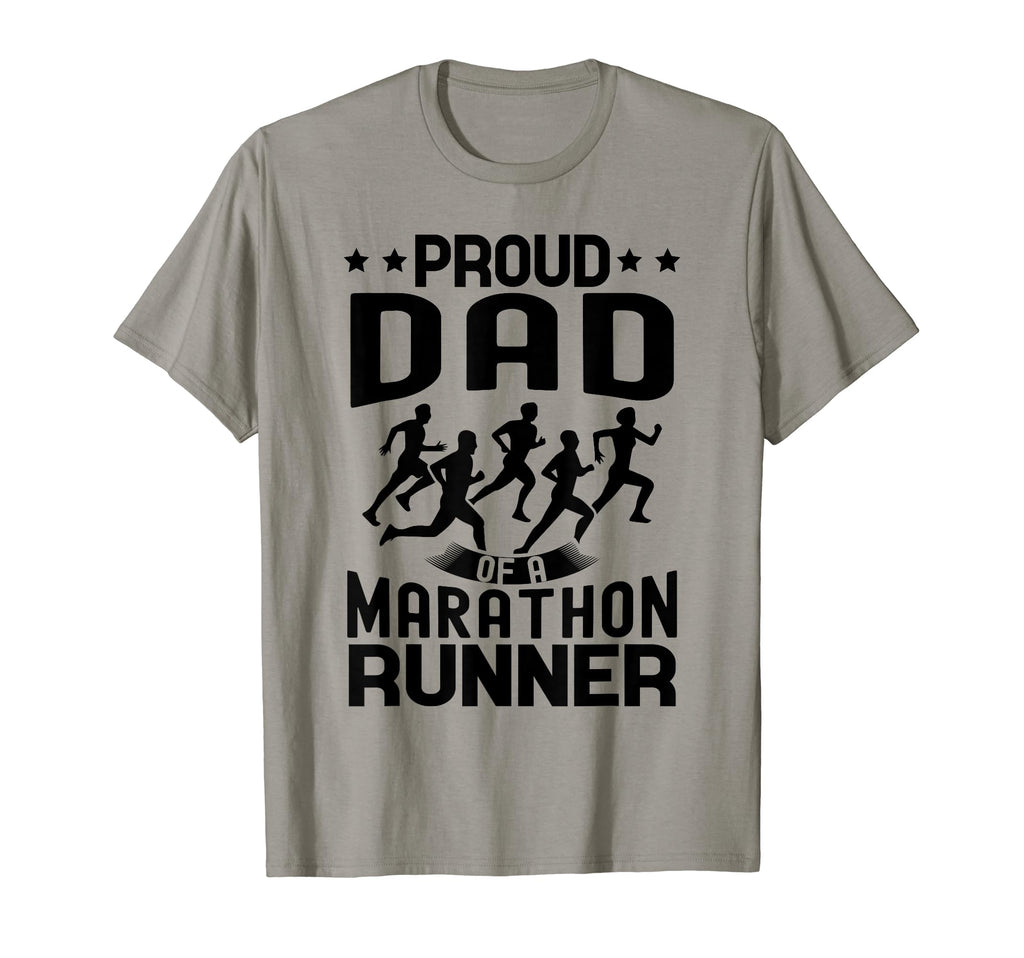 Proud Dad Marathon Runner Matching T-Shirt - Minimalist Print for Adults - T-Shirt, Sweatshirt, Hoodie