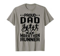 Proud Dad Marathon Runner Matching T-Shirt - Minimalist Print for Adults - T-Shirt, Sweatshirt, Hoodie