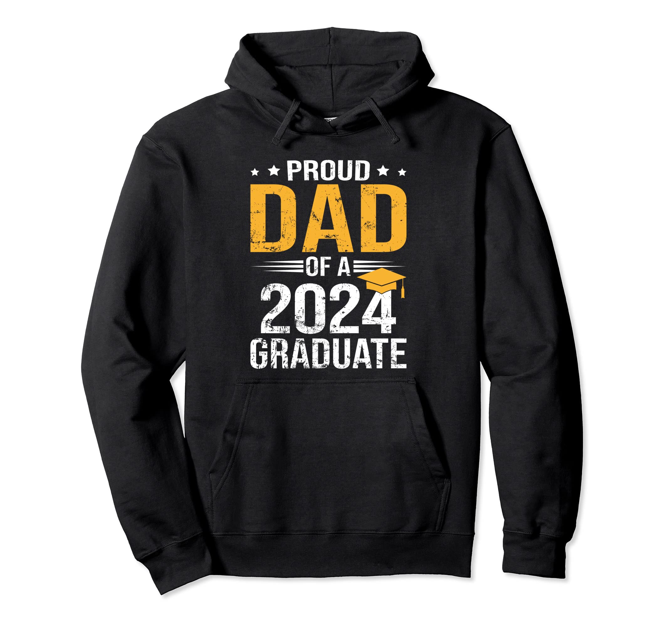 Proud Dad Class 2024 Graduate Senior 24 Hoodie - Novelty Apparel Unisex - T-Shirt, Sweatshirt, Hoodie