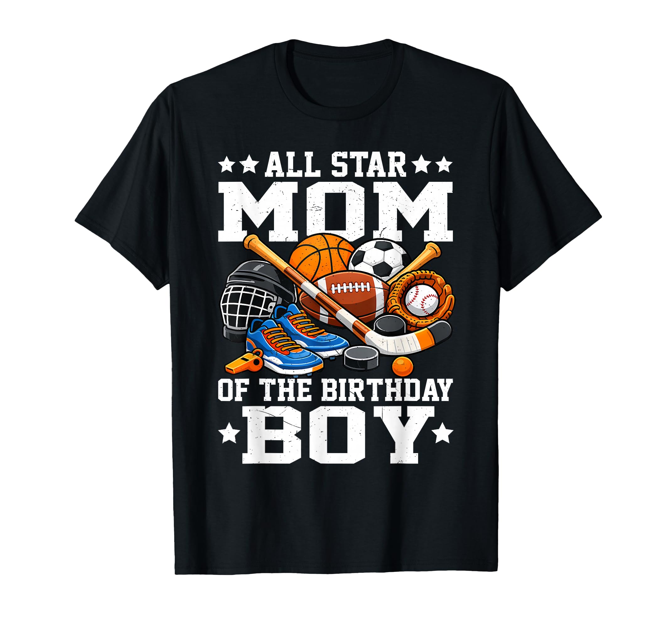 Ll Star Mom Birthday Basketball Soccer T-Shirt - Custom Art Print Unisex - T-Shirt, Sweatshirt, Hoodie