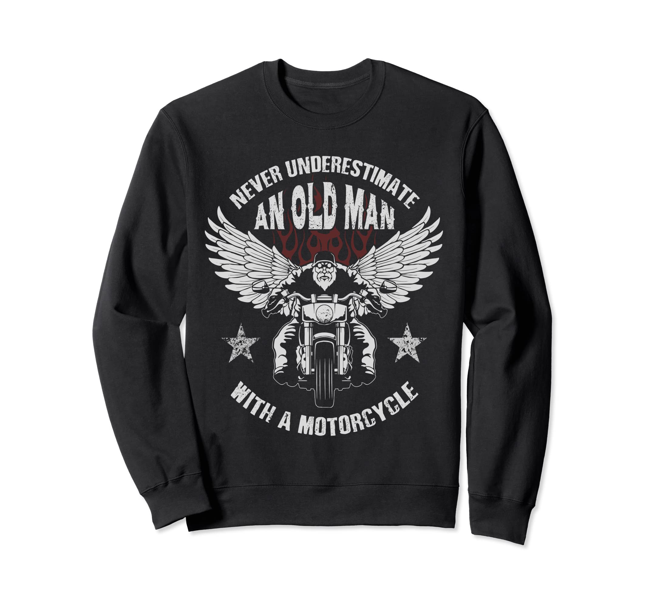 Old Motorcycles Grandpa Funny Sweatshirt - Casual Everyday Wear Men Women - T-Shirt, Sweatshirt, Hoodie