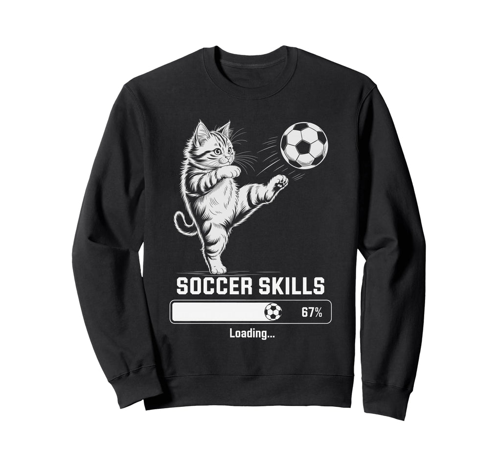 Kawaii Soccer Skills Loading Sweatshirt - Casual Everyday Wear Men Women - T-Shirt, Sweatshirt, Hoodie