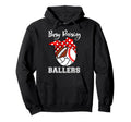 Busy Raising Ballers Funny Baseball Hoodie - Casual Everyday Wear Unisex - T-Shirt, Sweatshirt, Hoodie