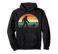 Bigfoot Walking Dachshund Funny Sasquatch Hoodie - Custom Art Print Unisex - T-Shirt, Sweatshirt, Hoodie