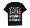 Funny Soccer Player Soccer Lovers Cats Hoodie - Unique Graphic for Adults - T-Shirt, Sweatshirt, Hoodie