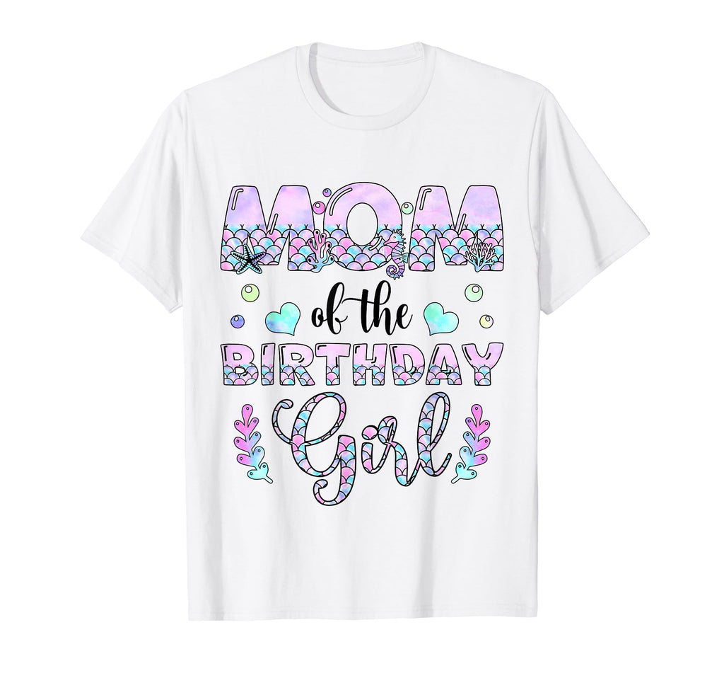 Mama And Dad Birthday Daughter Mermaid T-Shirt - Graphic Print for Adults - T-Shirt, Sweatshirt, Hoodie