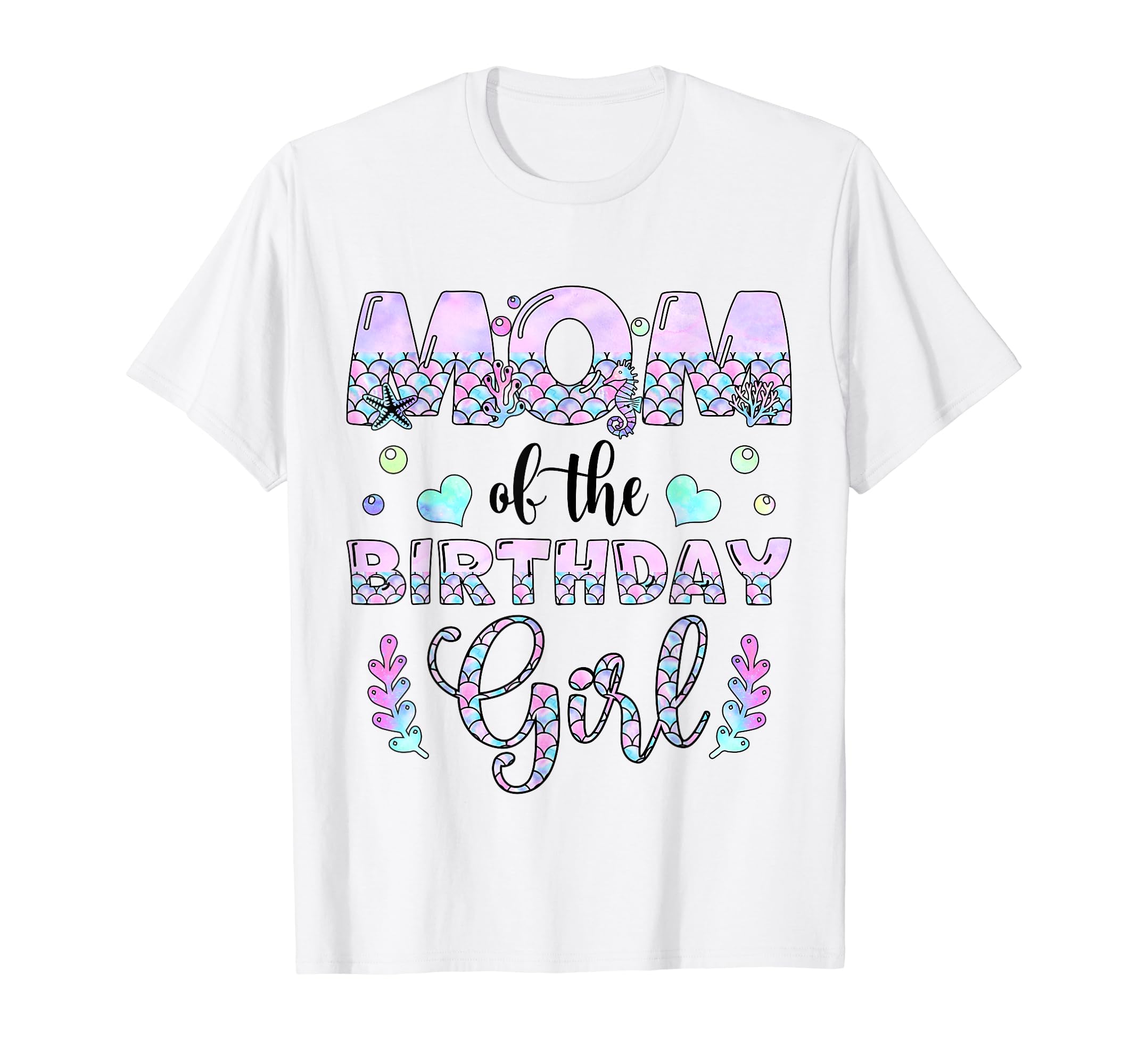 Mama And Dad Birthday Daughter Mermaid T-Shirt - Graphic Print for Adults - T-Shirt, Sweatshirt, Hoodie