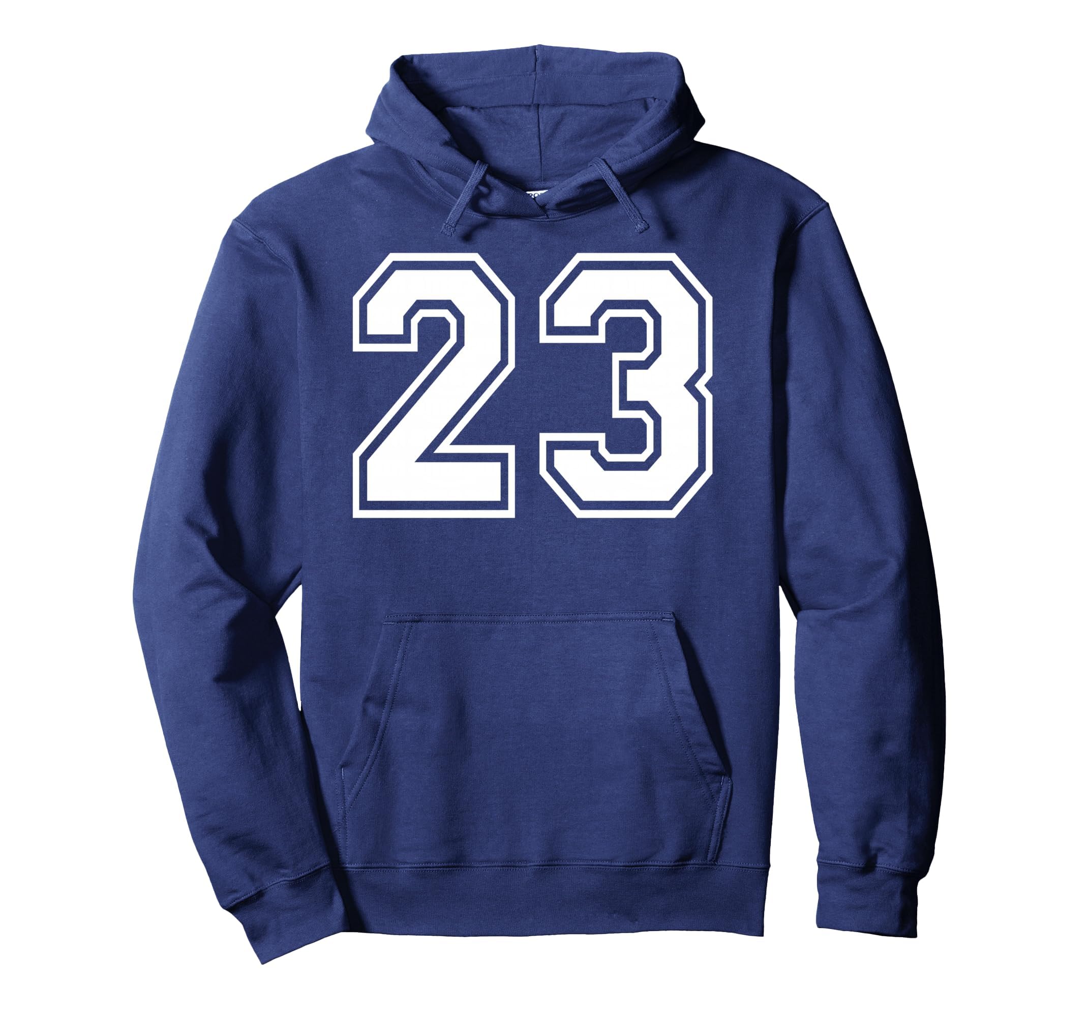 23 Number Twenty Three Team Sports Hoodie - Novelty Apparel for Adults - T-Shirt, Sweatshirt, Hoodie