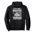 Im Dad Two Daughters And Trucker Hoodie - Casual Everyday Wear Men Women - T-Shirt, Sweatshirt, Hoodie