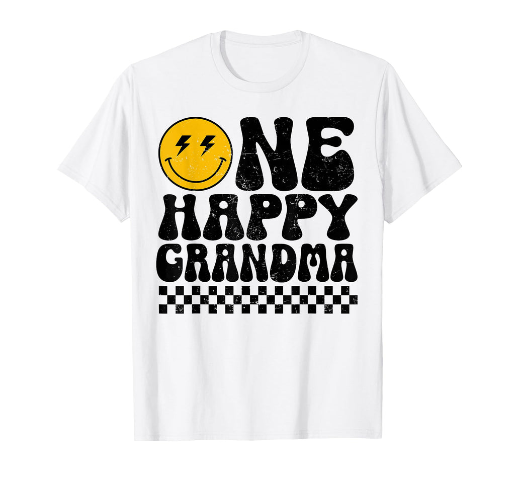 One Happy Dude Grandma 1St Birthday Family T-Shirt - Unique Graphic Unisex - T-Shirt, Sweatshirt, Hoodie