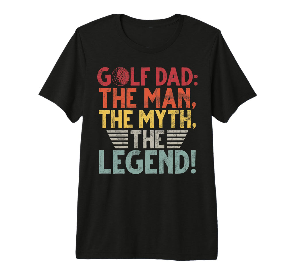 Golf Dad Myth Legend Golf Dad Tri Blend T-Shirt - Unique Graphic Unisex - T-Shirt, Sweatshirt, Hoodie