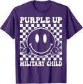 Purple Up for Military Kids Groovy Child Month - Adult & Kids T-Shirts, Sweatshirts & Hoodies apparel design preview 1