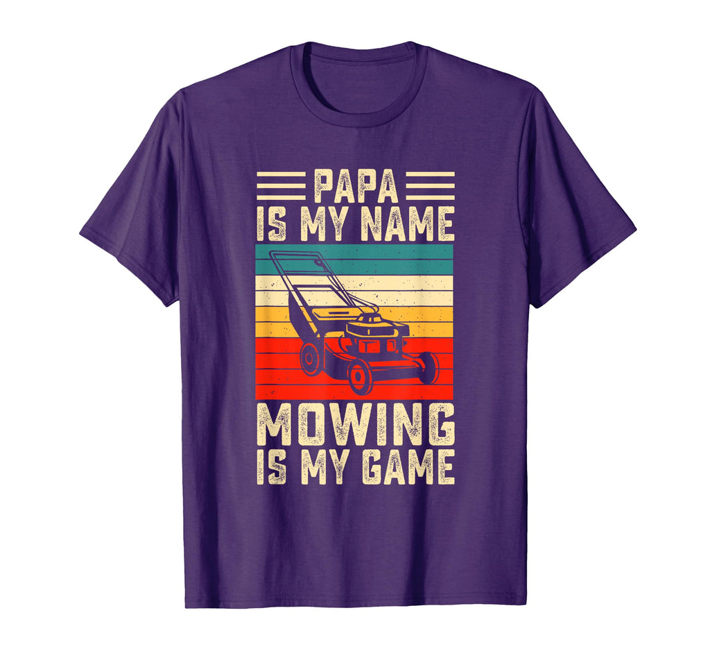 Dad Mowing Fathers Day Gardener T-Shirt - Minimalist Print Unisex - T-Shirt, Sweatshirt, Hoodie
