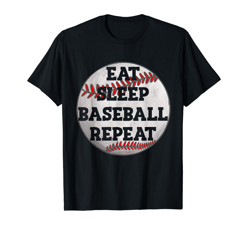 Eat Sleep Baseball Repeat Baseball T-Shirt - Novelty Apparel for Adults - T-Shirt, Sweatshirt, Hoodie