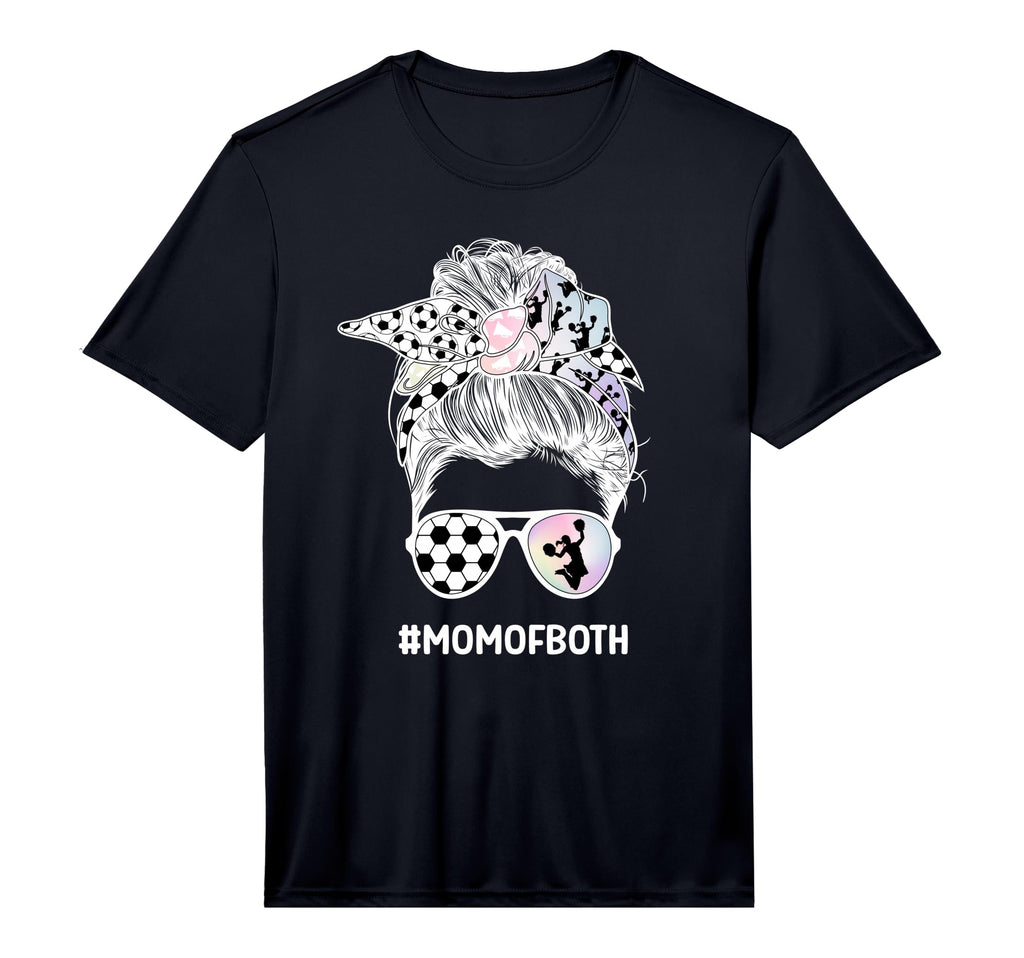 Mens Mom Both Messy Bun Cheerleader T-Shirt - Fun Novelty Design Men Women - T-Shirt, Sweatshirt, Hoodie