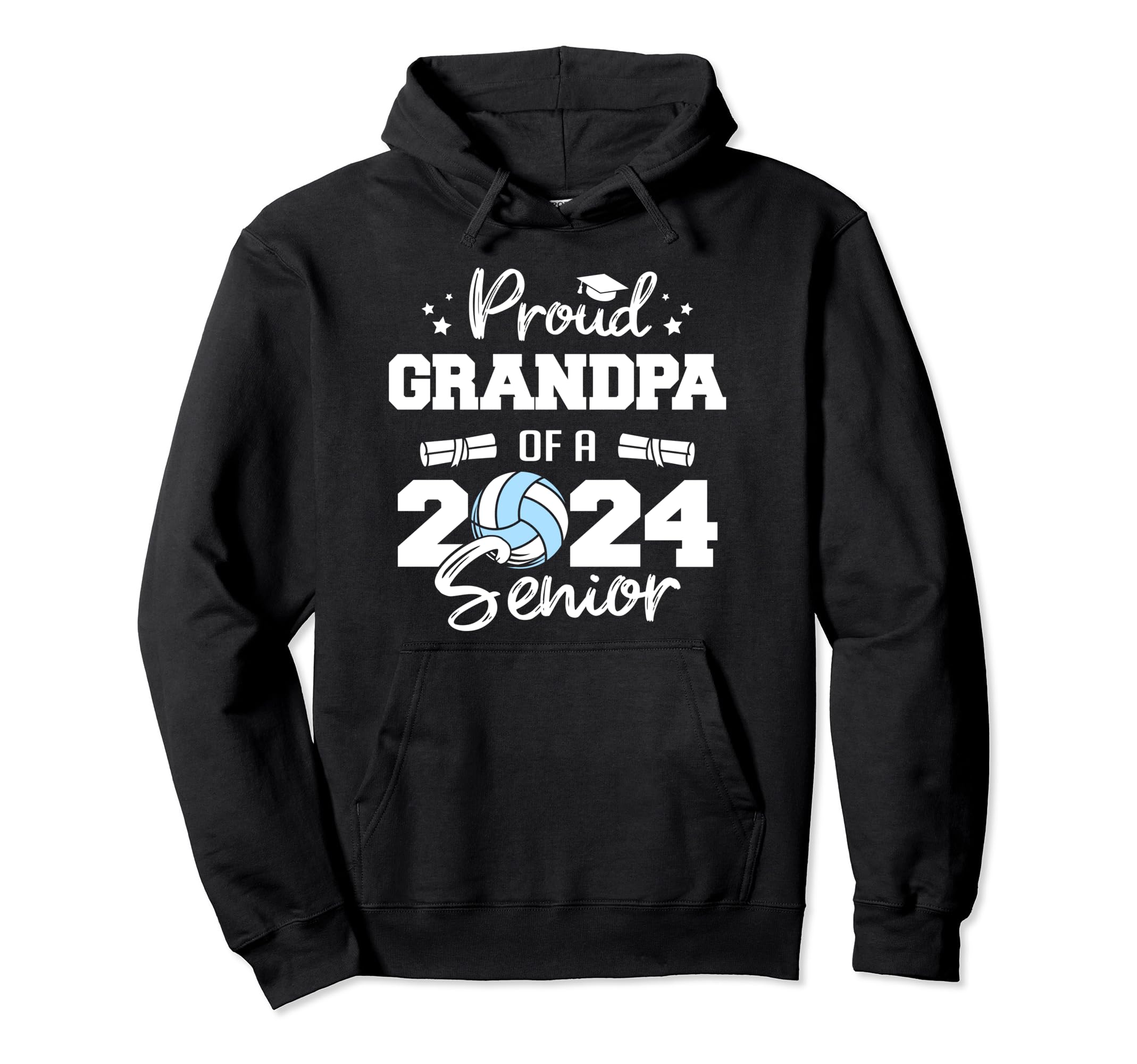 Proud Grandpa 2024 Senior Funny Hoodie - Unique Graphic Men Women - T-Shirt, Sweatshirt, Hoodie