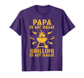 Papa Is My Name Grilling Is My Game Bbq T-Shirt - Trendy Graphic Men Women - T-Shirt, Sweatshirt, Hoodie