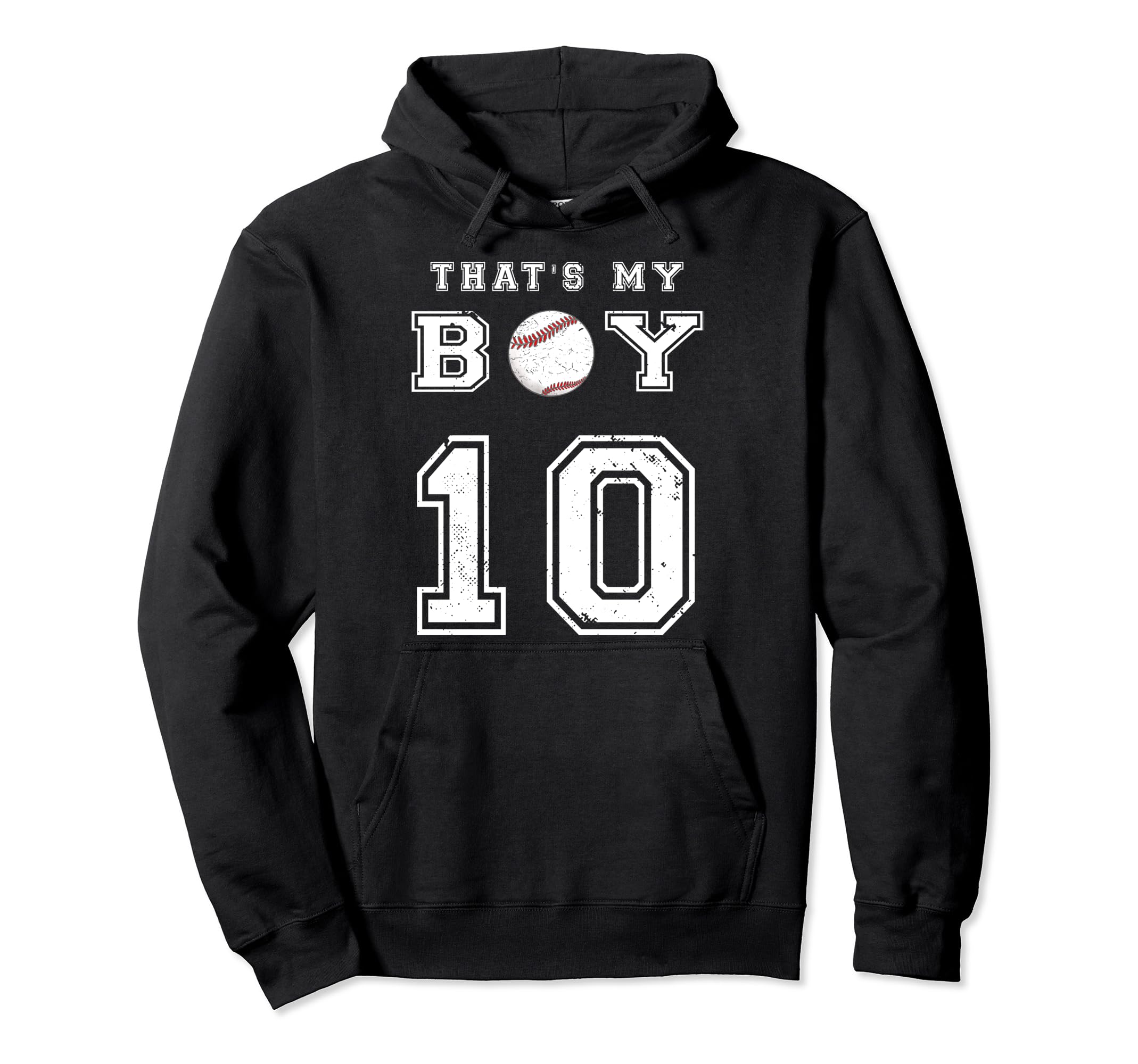 Thats My Baseball 10 Jersey Number Mom Dad Hoodie - Trendy Graphic Unisex - T-Shirt, Sweatshirt, Hoodie