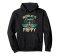 Worlds Coolest Pappy Motorcycle Fathers Hoodie - Trendy Graphic for Adults - T-Shirt, Sweatshirt, Hoodie