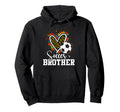 Soccer Brother Leopard Heart Colorful Hoodie - Casual Everyday Wear Unisex - T-Shirt, Sweatshirt, Hoodie