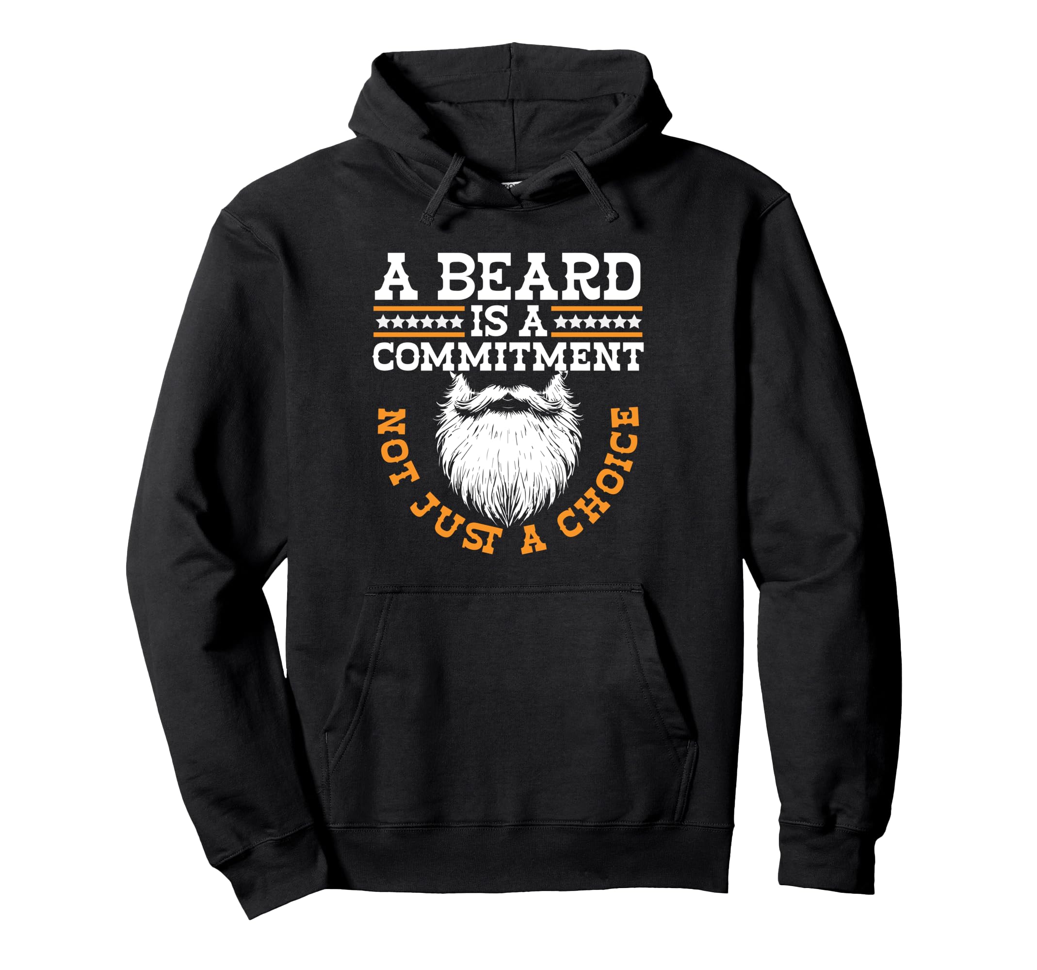 Bearded Facial Hair Fathers Day Dad Hoodie - Graphic Print Men Women - T-Shirt, Sweatshirt, Hoodie