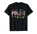 Police Santa Hat Funny Tree Plaid T-Shirt - Aesthetic Graphic Men Women - T-Shirt, Sweatshirt, Hoodie