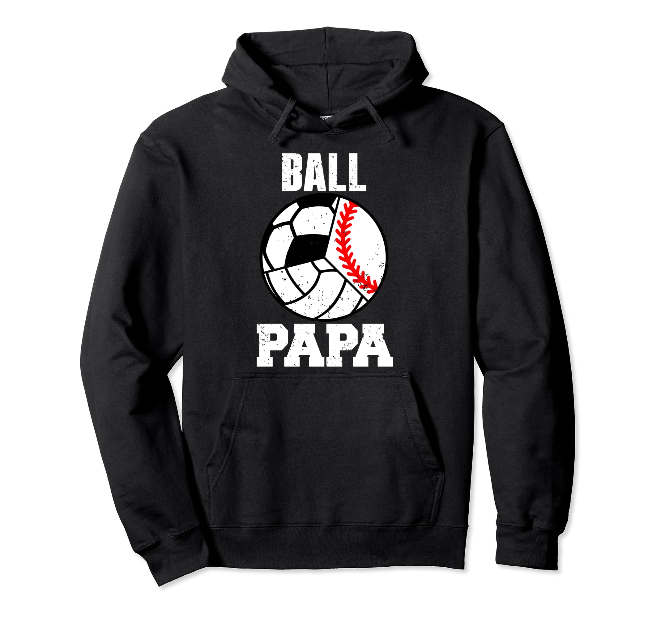 Ball Papa Funny Baseball Volleyball Hoodie - Novelty Apparel for Adults - T-Shirt, Sweatshirt, Hoodie