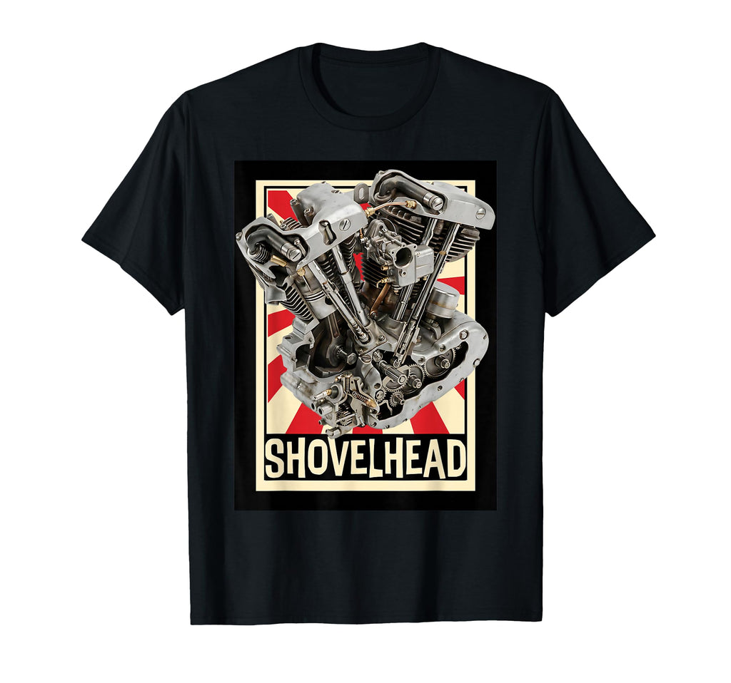Shovelhead Motorcycle Engine Cutaway T-Shirt - Trendy Graphic Unisex - T-Shirt, Sweatshirt, Hoodie