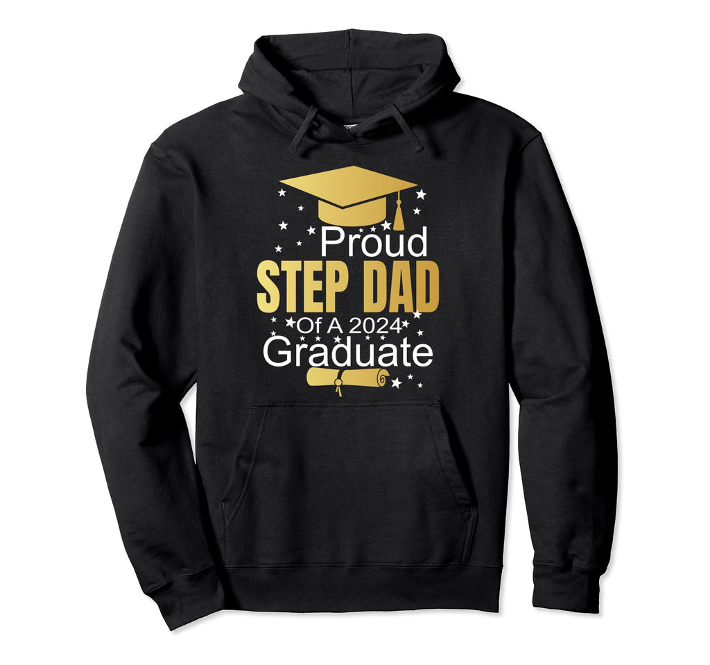 Proud Step Dad 2024 Graduate Class 2024 Hoodie - Minimalist Print Unisex - T-Shirt, Sweatshirt, Hoodie