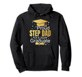 Proud Step Dad 2024 Graduate Class 2024 Hoodie - Minimalist Print Unisex - T-Shirt, Sweatshirt, Hoodie