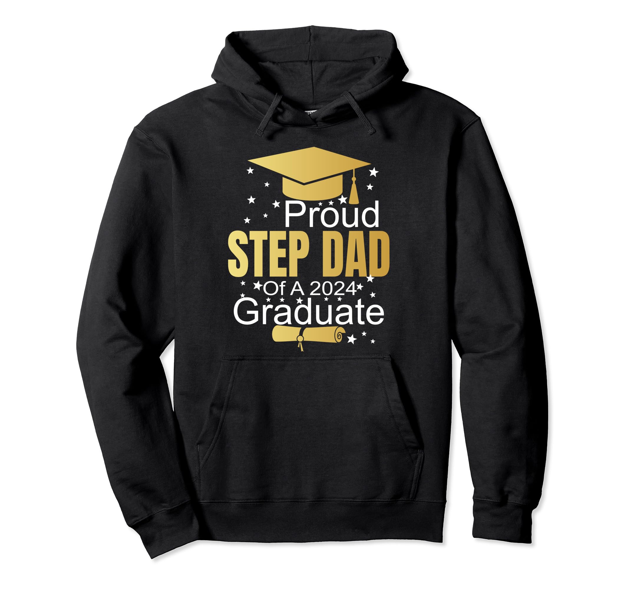 Proud Step Dad 2024 Graduate Class 2024 Hoodie - Minimalist Print Unisex - T-Shirt, Sweatshirt, Hoodie