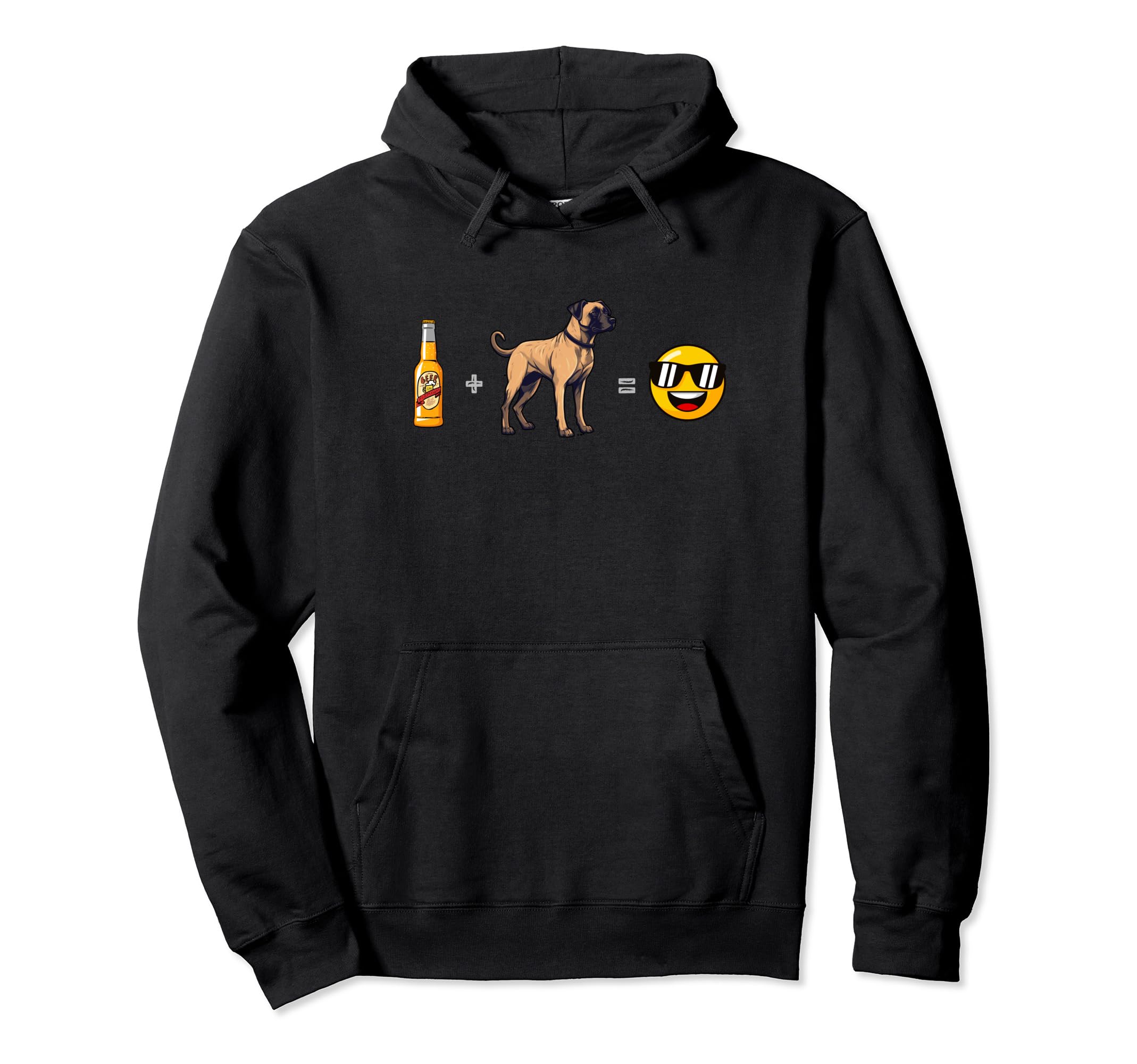 Black Mouth Cur Beer Dog Dad Happy Pet Hoodie - Graphic Print for Adults - T-Shirt, Sweatshirt, Hoodie
