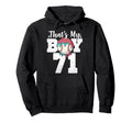 Thats My Baseball 71 Number Mom Dad 71 Hoodie - Trendy Graphic for Adults - T-Shirt, Sweatshirt, Hoodie