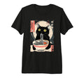 Kawaii Cat Eating Ramen Noodles T-Shirt - Custom Art Print for Adults - T-Shirt, Sweatshirt, Hoodie