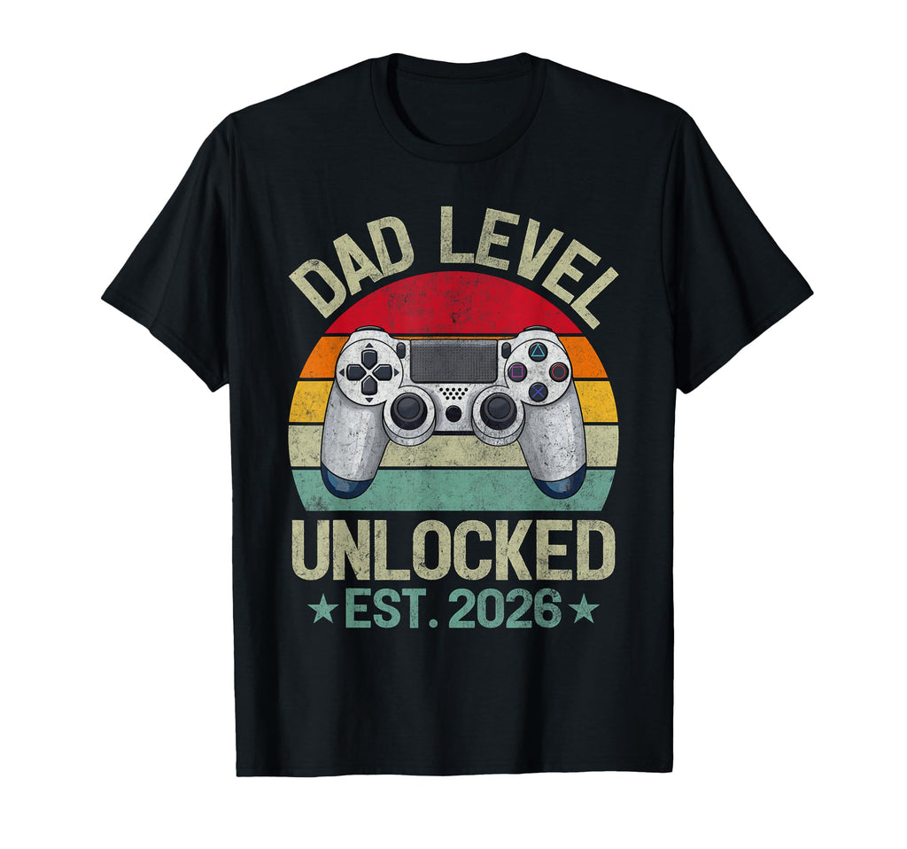 Dad Level Unlocked Est 2026 Leveled Up T-Shirt - Aesthetic Graphic Unisex - T-Shirt, Sweatshirt, Hoodie