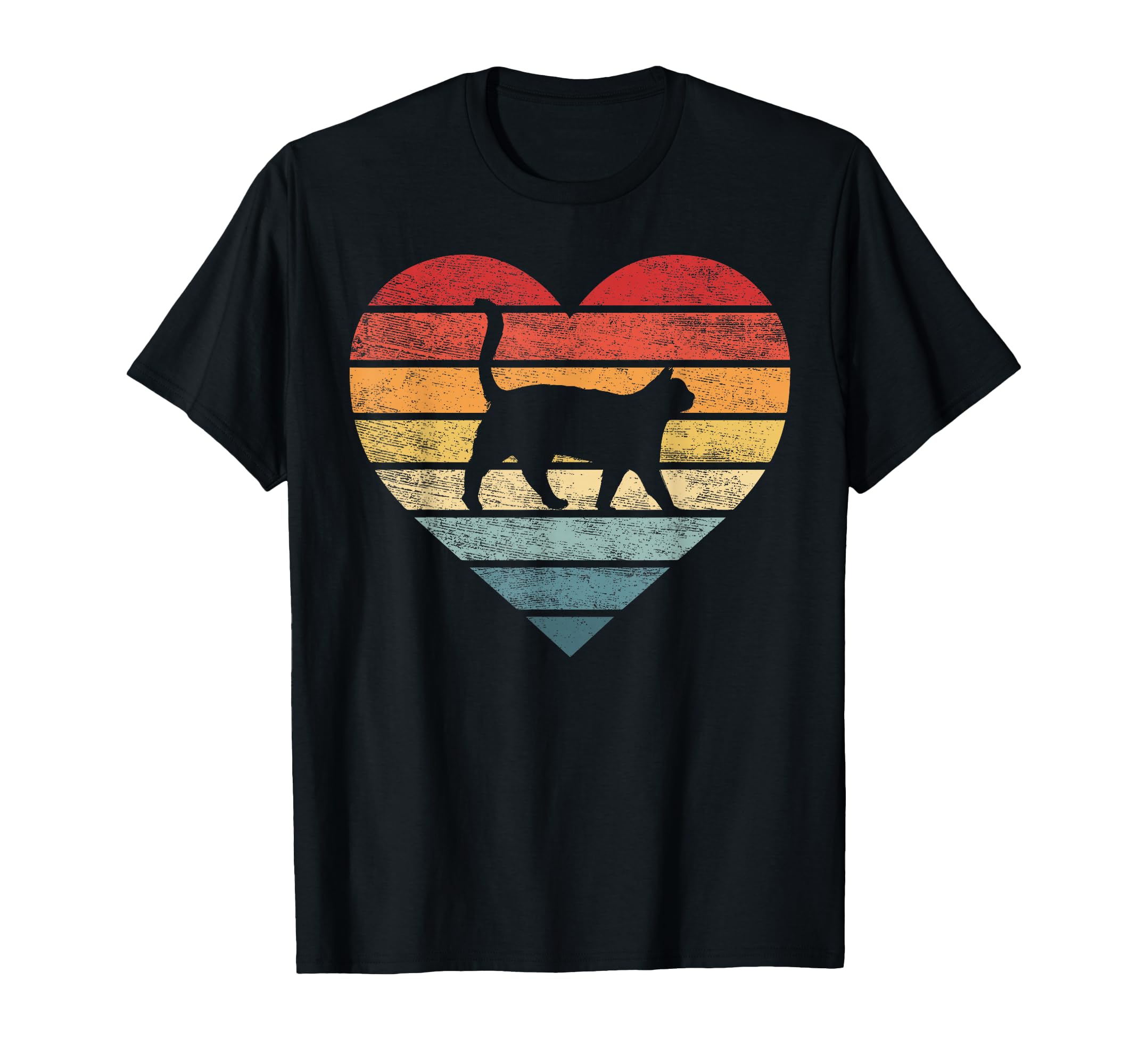 Cat Lover Gifts Pet Owner Kitty Heart T-Shirt - Custom Art Print Unisex - T-Shirt, Sweatshirt, Hoodie