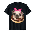 Pug Donut Dog T-Shirt - Minimalist Print Unisex - T-Shirt, Sweatshirt, Hoodie