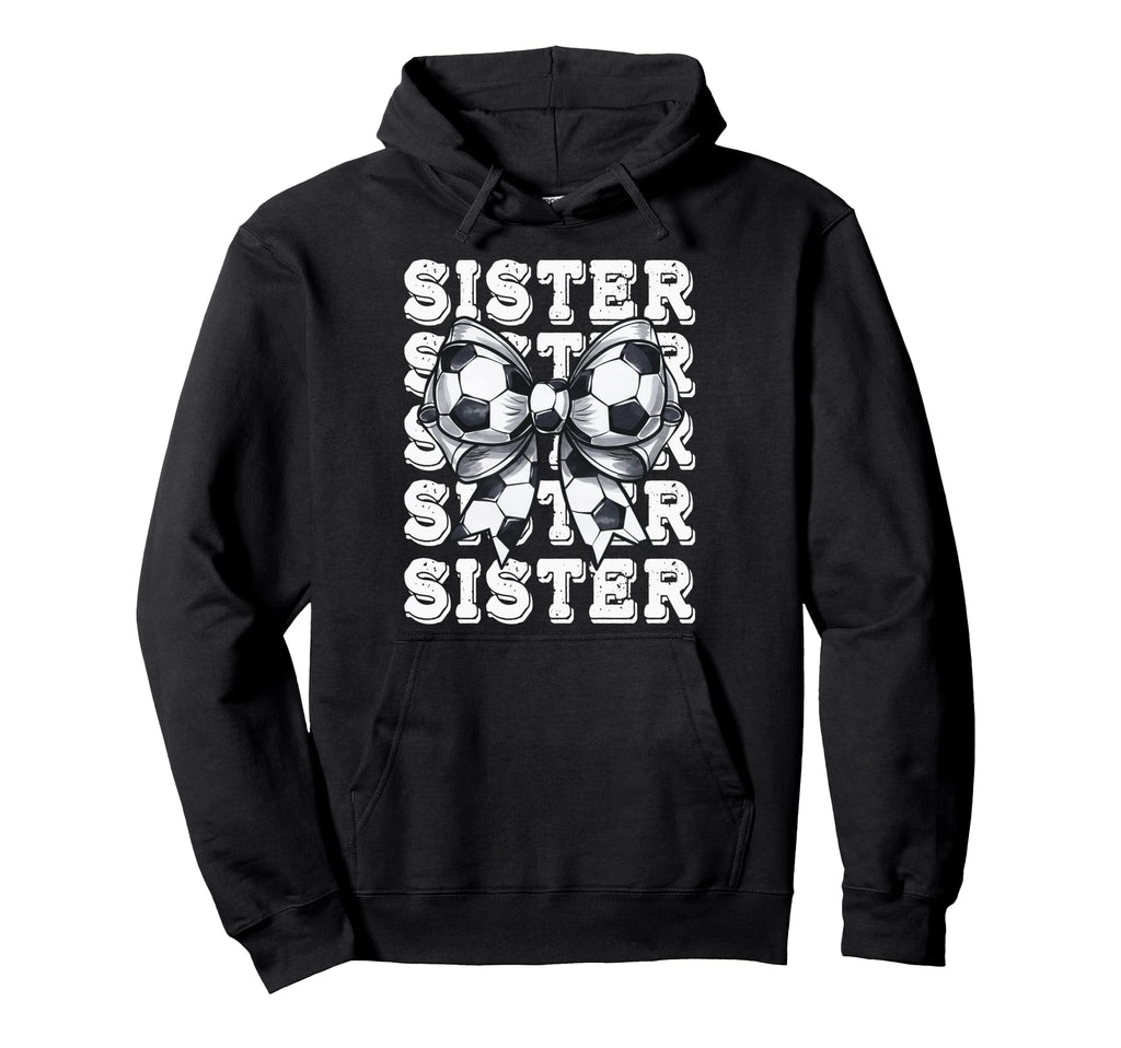 Coquette Soccer Sister Matching Hoodie - Minimalist Print for Adults - T-Shirt, Sweatshirt, Hoodie