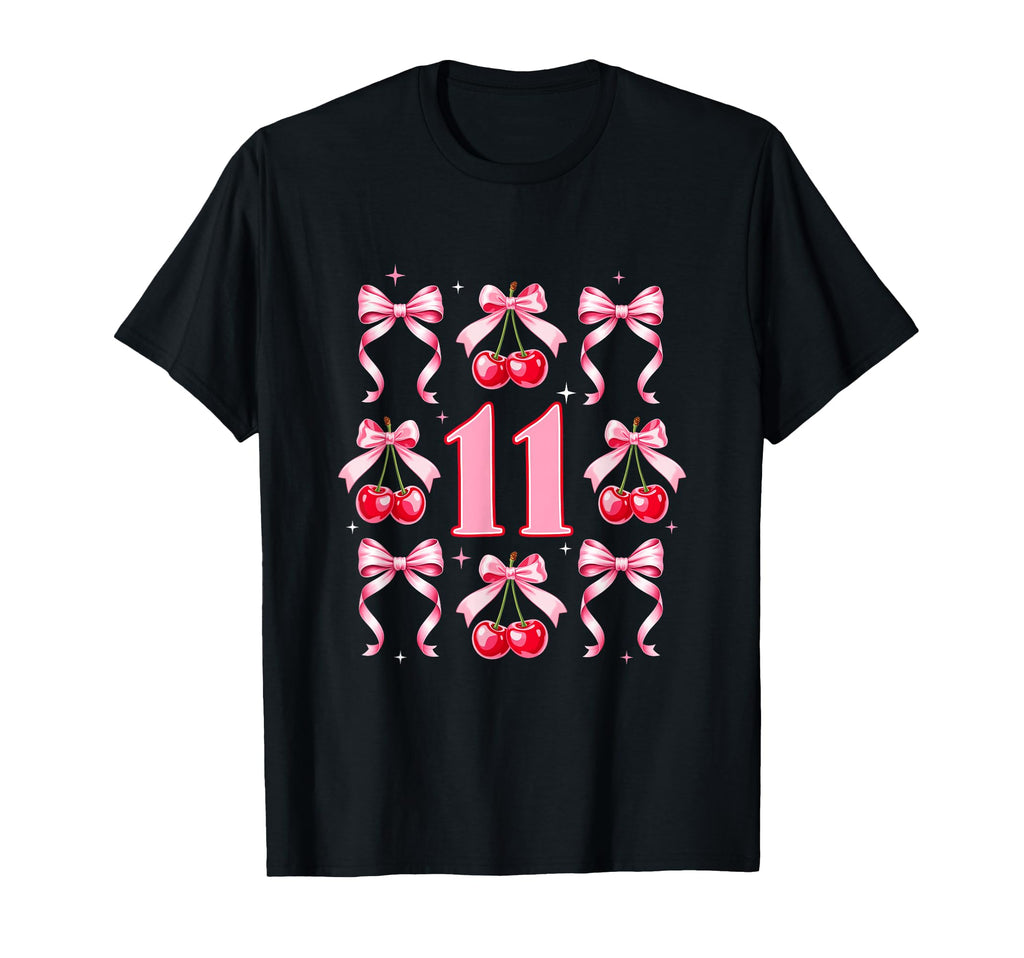 Birthday 11Th Birthday Cherry Coquette T-Shirt - Custom Art Print Unisex - T-Shirt, Sweatshirt, Hoodie
