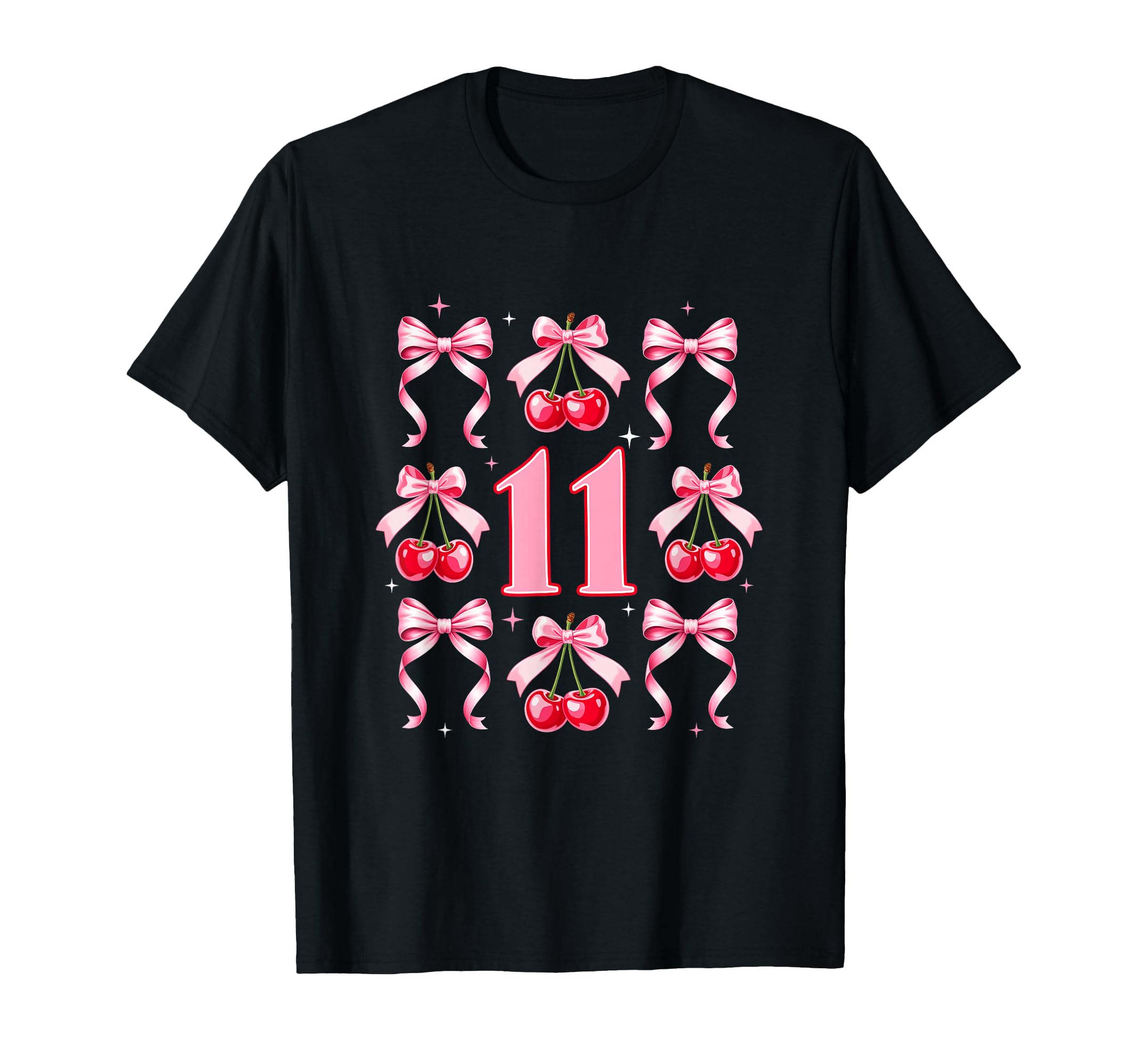 Birthday 11Th Birthday Cherry Coquette T-Shirt - Custom Art Print Unisex - T-Shirt, Sweatshirt, Hoodie
