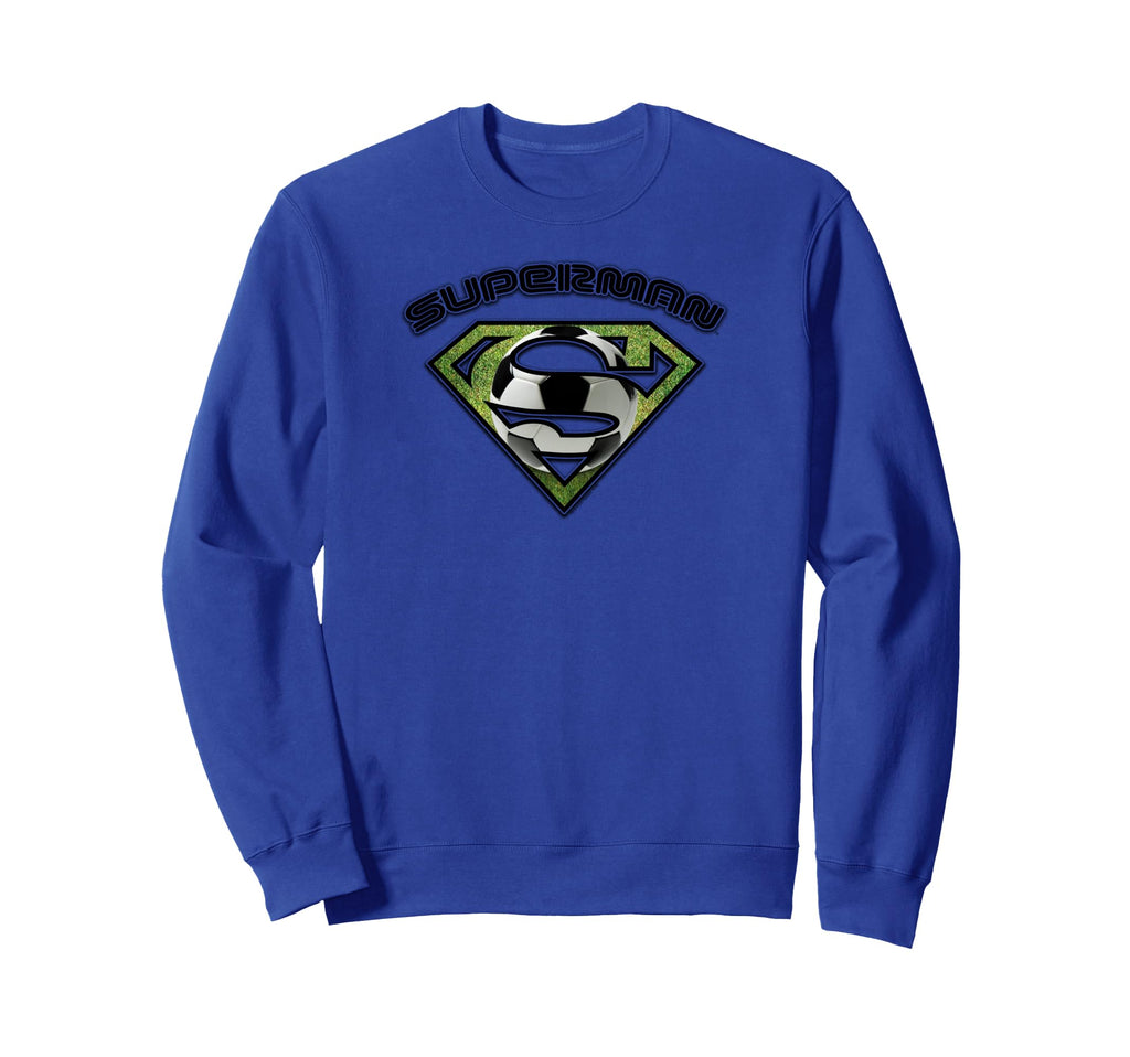 Superman Soccer Shield Sweatshirt - Trendy Graphic Men Women - T-Shirt, Sweatshirt, Hoodie