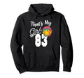 Thats My Softball 83 Number Mom Dad Number 83 Hoodie - Graphic Print Unisex - T-Shirt, Sweatshirt, Hoodie