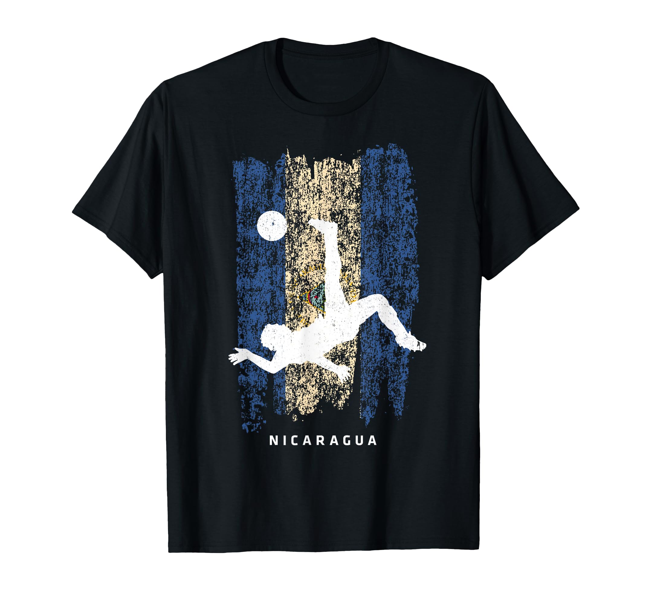 Nicaragua Flag Soccer Player T-Shirt - Casual Everyday Wear for Adults - T-Shirt, Sweatshirt, Hoodie