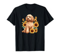 Womens Dog Lover Sunflowers Flowers T-Shirt - Aesthetic Graphic for Adults - T-Shirt, Sweatshirt, Hoodie