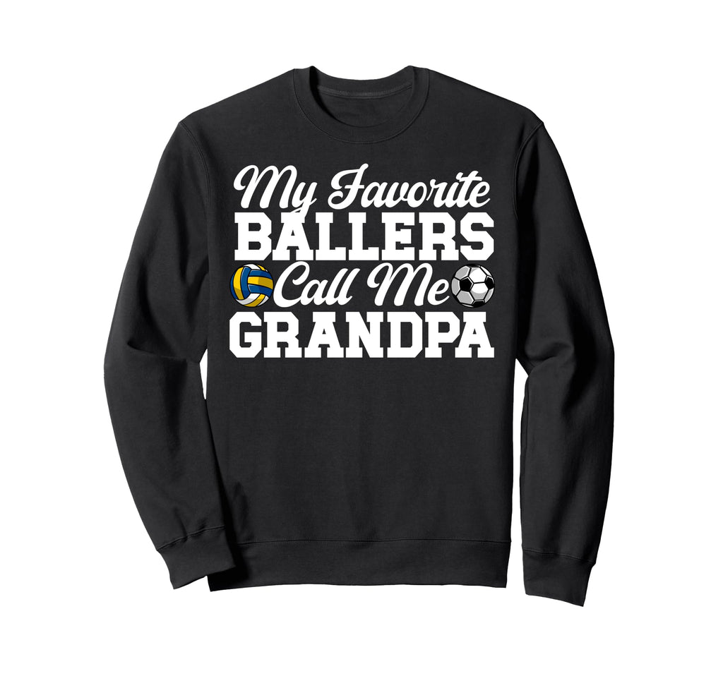 Favorite Ballers Call Me Grandpa Sweatshirt - Aesthetic Graphic for Adults - T-Shirt, Sweatshirt, Hoodie