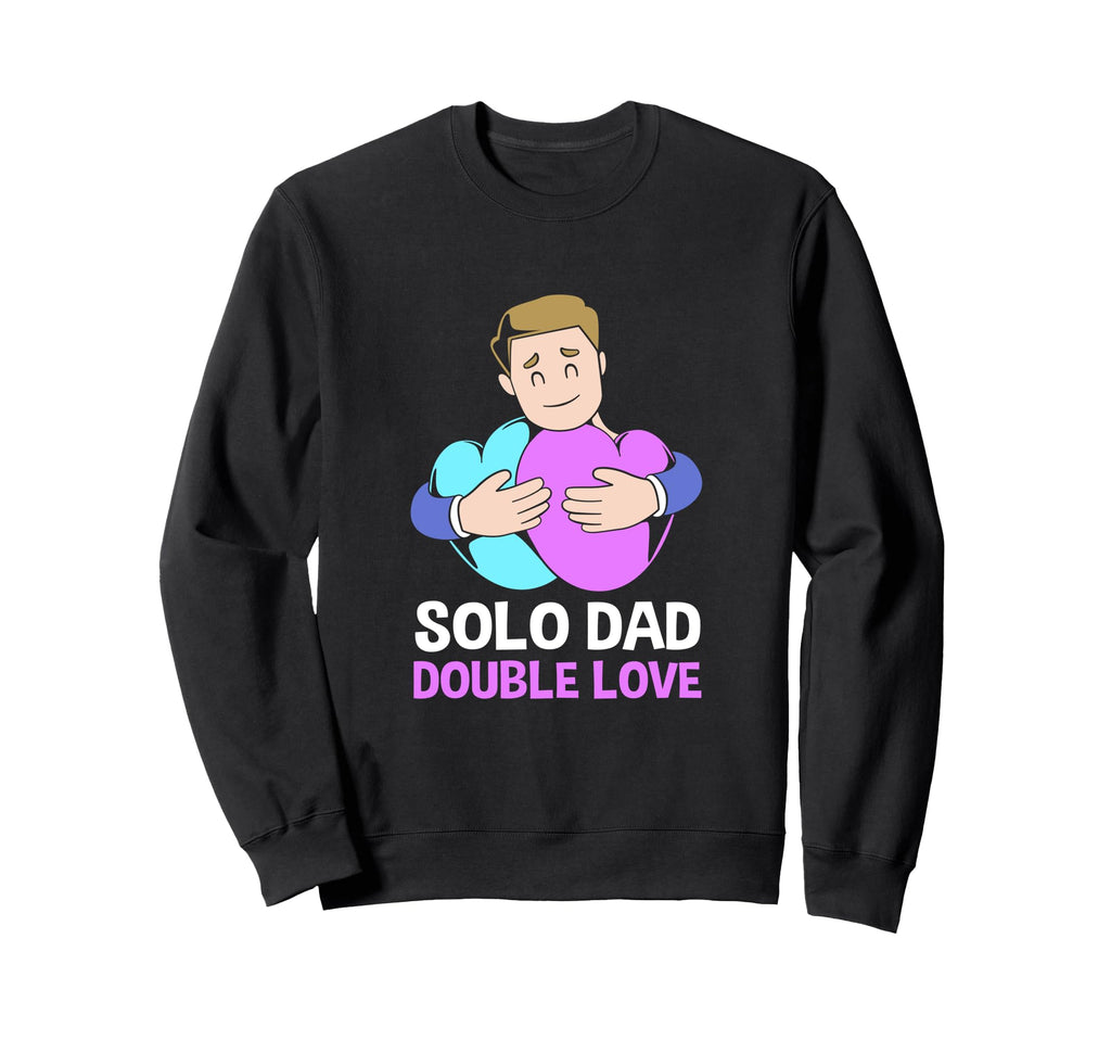 Single Dad Colorful Heart Solo Sweatshirt - Custom Art Print for Adults - T-Shirt, Sweatshirt, Hoodie