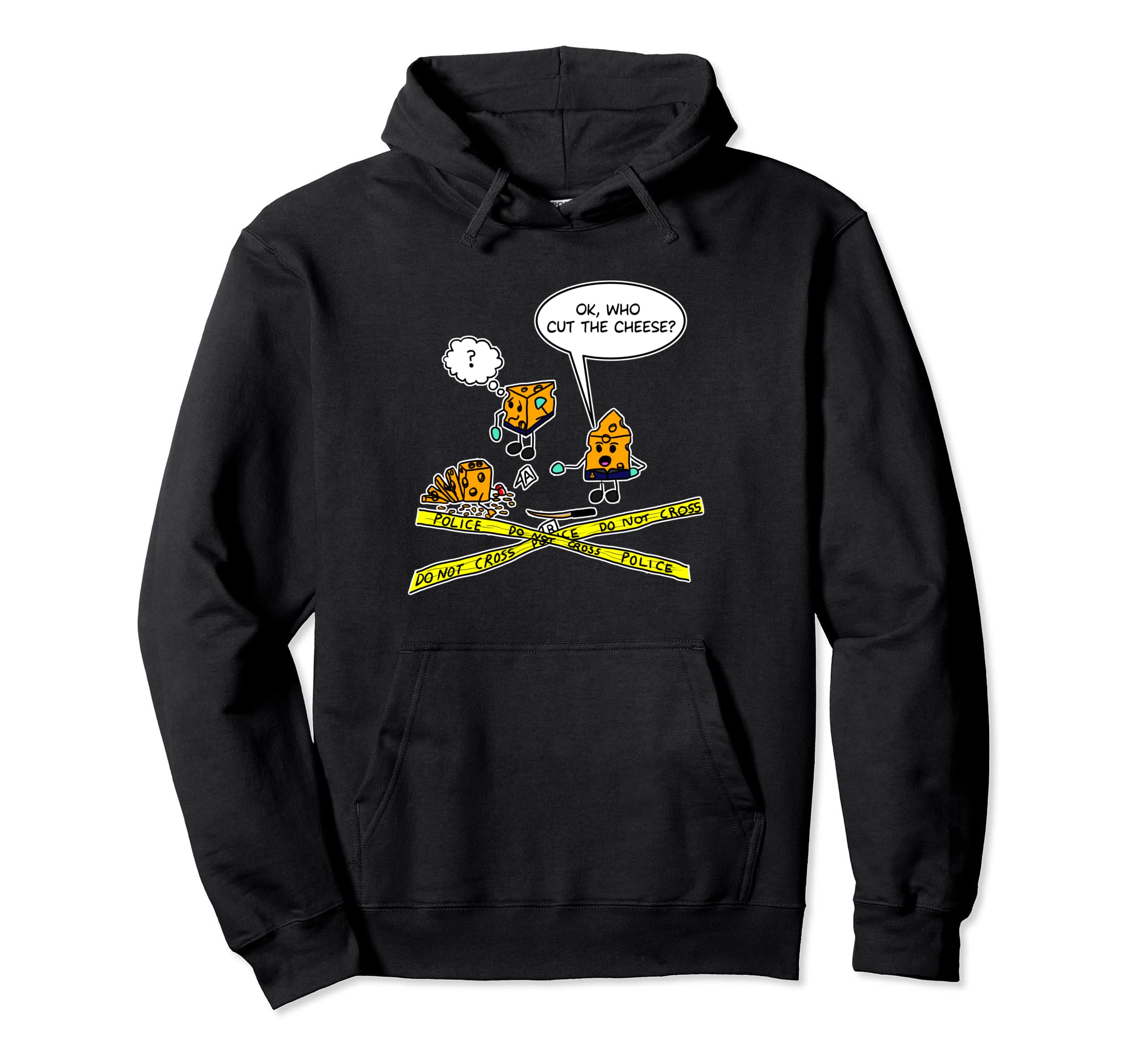 Funny Who Cut Cheese Cheesy Pun Word Play Hoodie - Novelty Apparel Unisex - T-Shirt, Sweatshirt, Hoodie