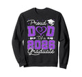 Proud Dad 2026 Graduate Purple Sweatshirt - Minimalist Print Men Women - T-Shirt, Sweatshirt, Hoodie
