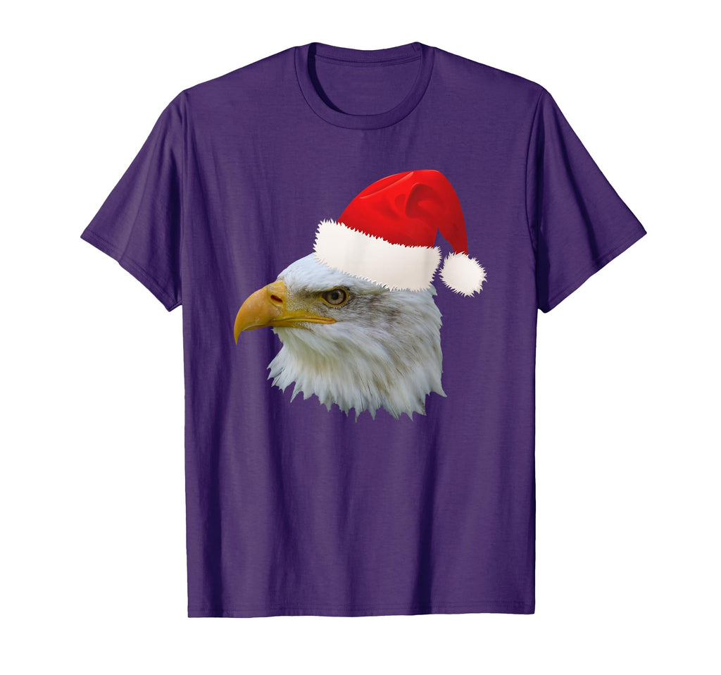 Funny Santa Hat American Bald Eagle T-Shirt - Fun Novelty Design Men Women - T-Shirt, Sweatshirt, Hoodie