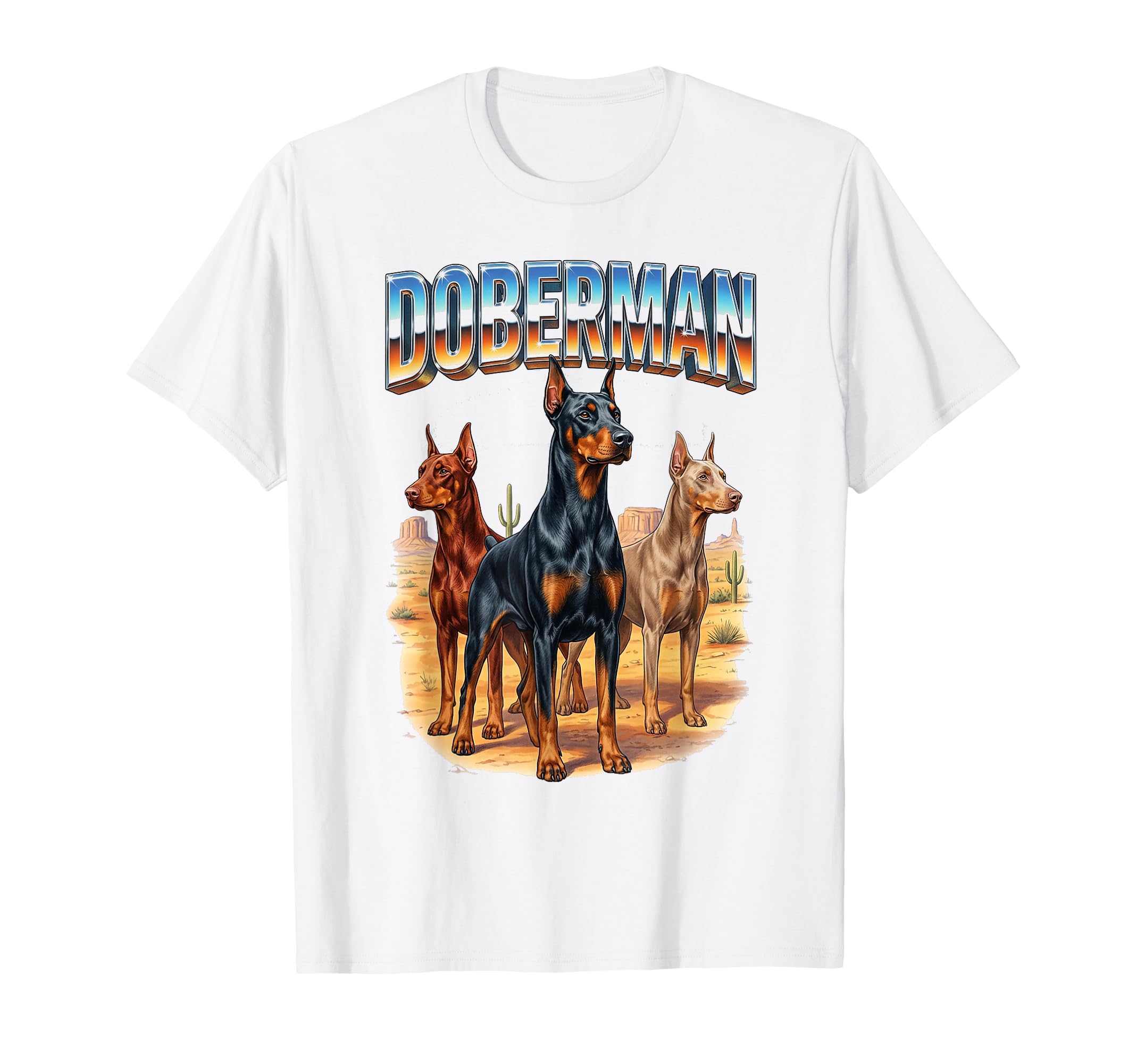 Doberman 90S Dog Lover 80S Doberman T-Shirt - Novelty Apparel Men Women - T-Shirt, Sweatshirt, Hoodie